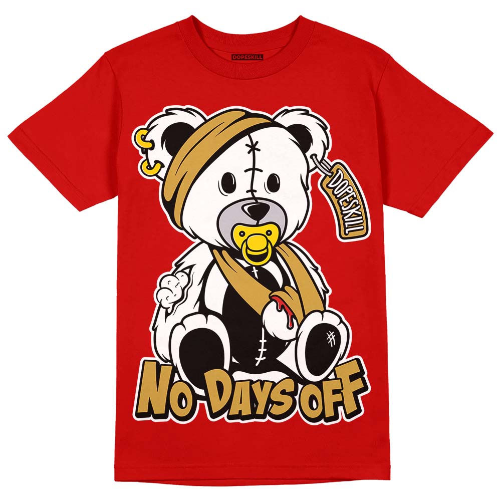 Red Collection DopeSkill Red T-shirt Hurt Bear Graphic