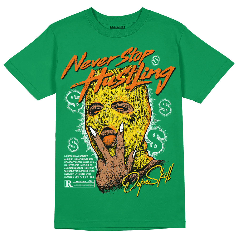 Green Collection DopeSkill Green T-shirt Never Stop Hustling Graphic