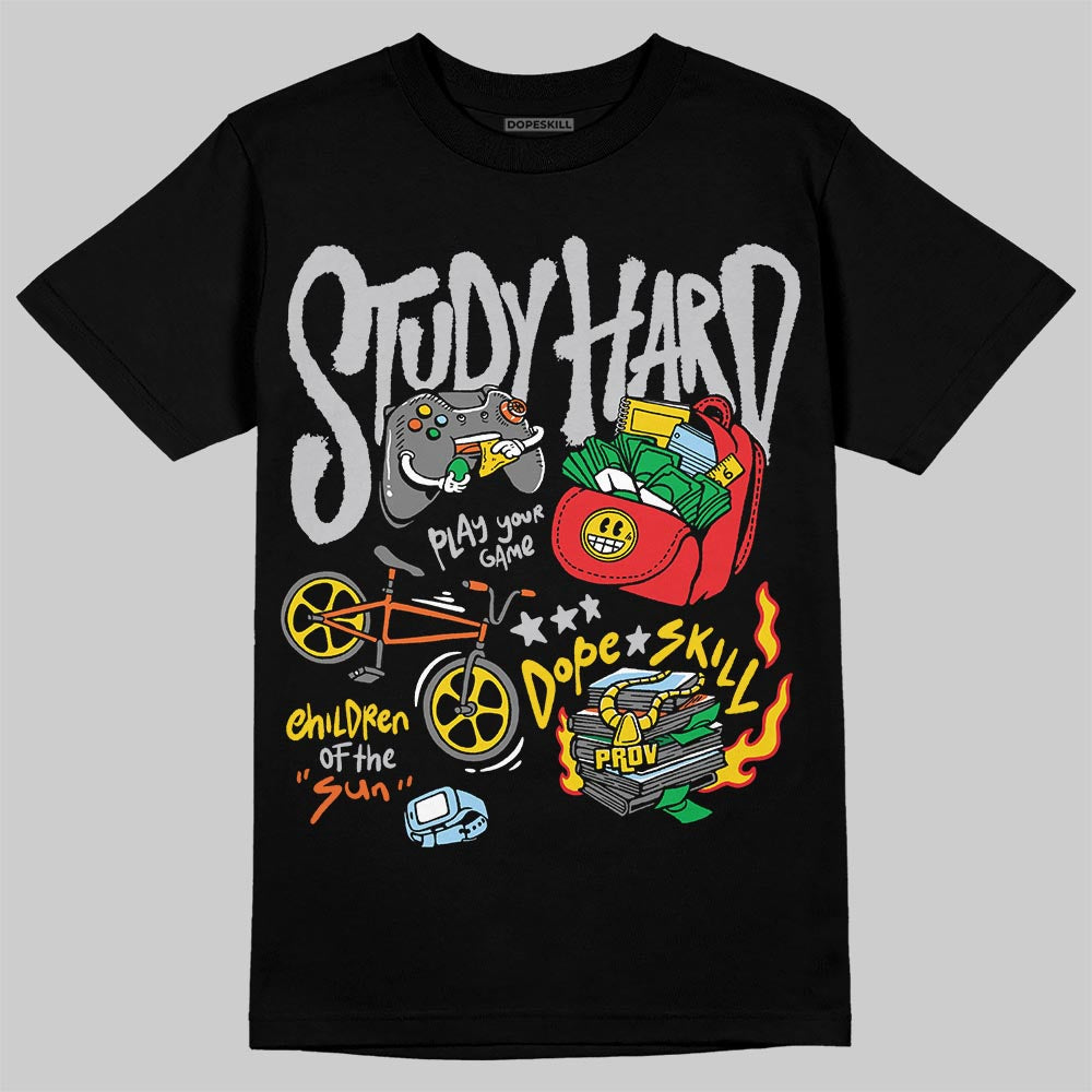 Grey Collection DopeSkill T-Shirt Study Hard Graphic
