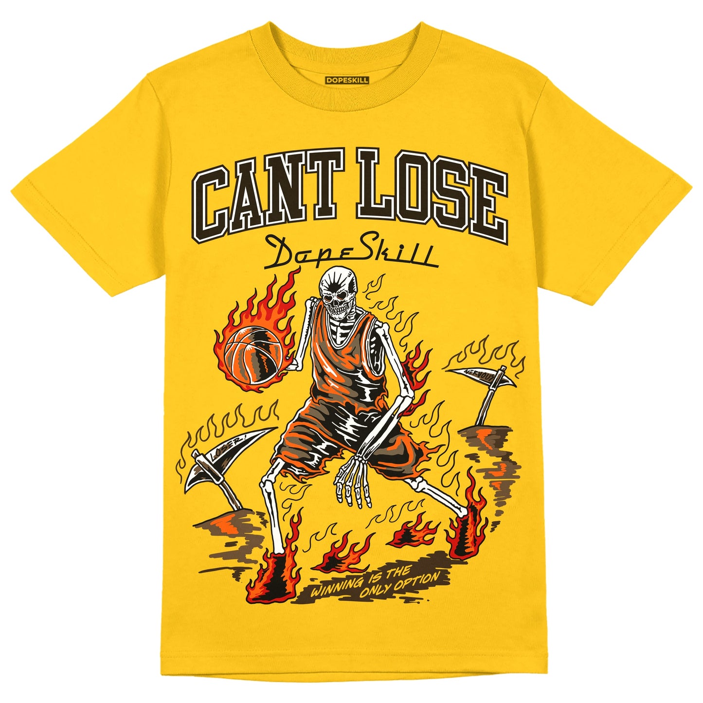 Yellow Collection DopeSkill Gold T-shirt Cant Lose Graphic