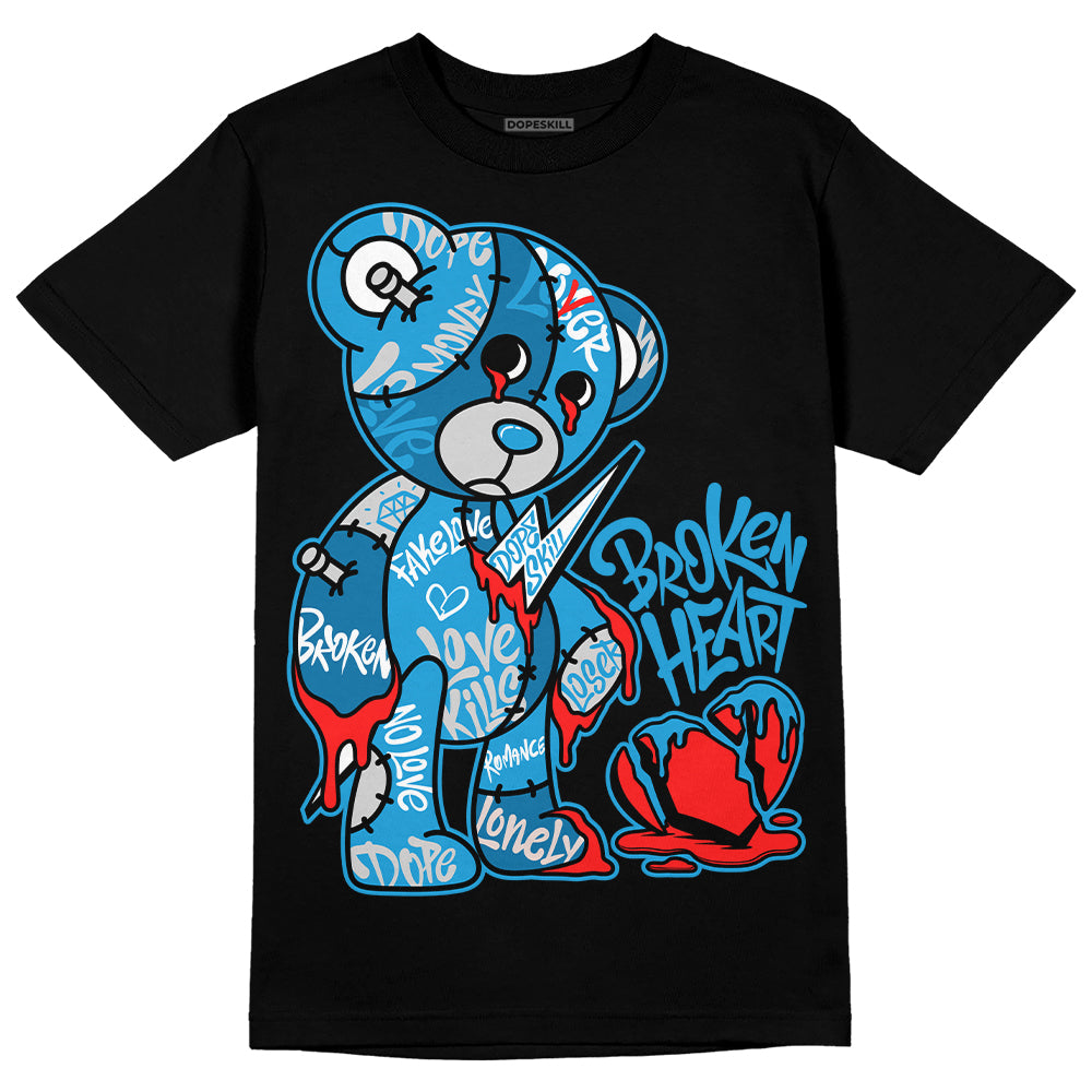Military Blue 4s DopeSkill T-Shirt Broken Heart Graphic