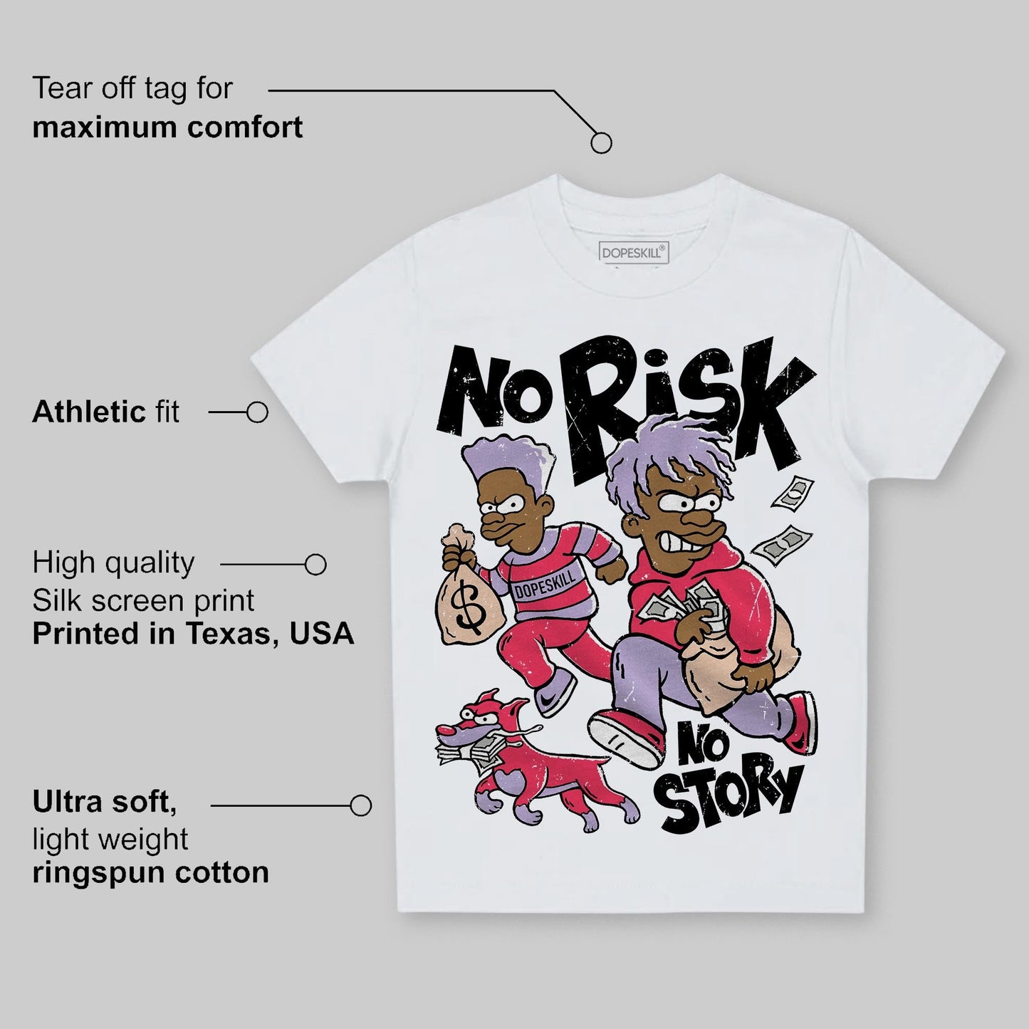 Peanut Butter Jelly 5s DopeSkill Toddler Kids T-shirt No Risk No Story Graphic