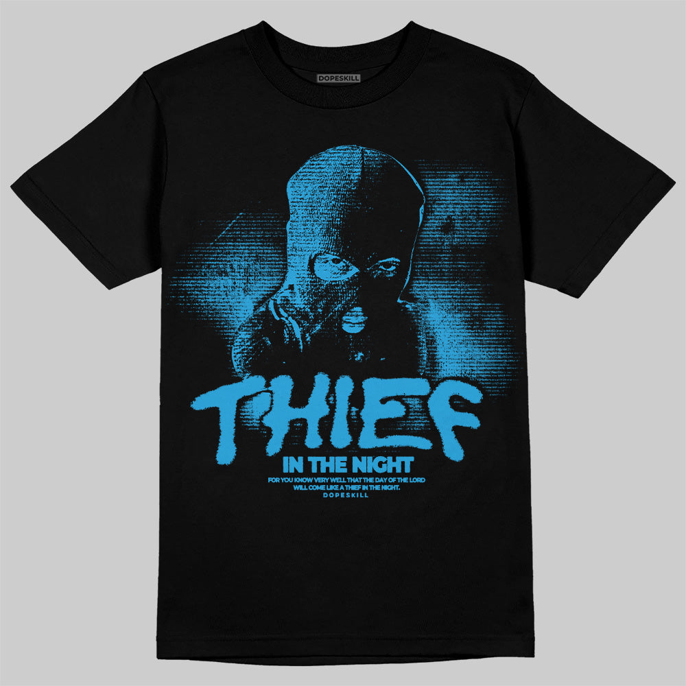 Military Blue 4s DopeSkill T-Shirt Thief In The Night Graphic