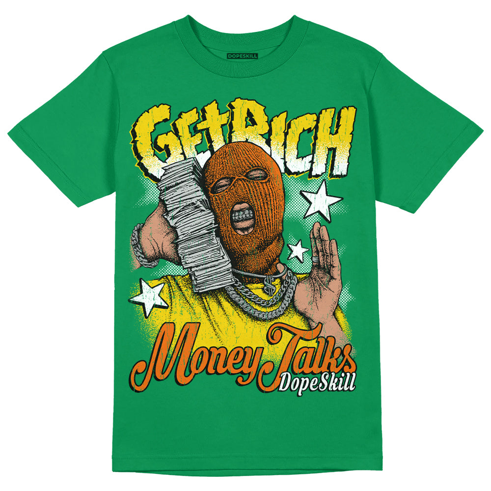 Green Collection DopeSkill Green T-shirt Get Rich Graphic