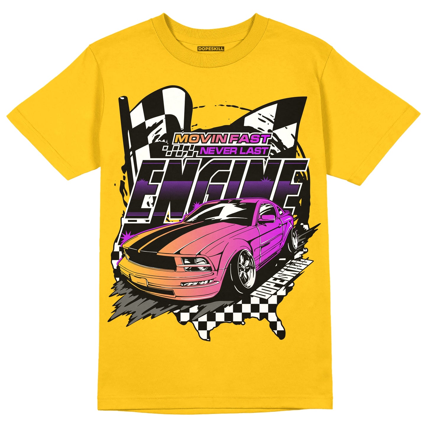 Yellow Collection DopeSkill Gold T-shirt ENGINE Tshirt Graphic