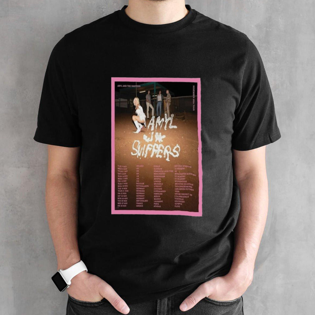 Amyl And The Sniffers November 2024 Tour T-shirt