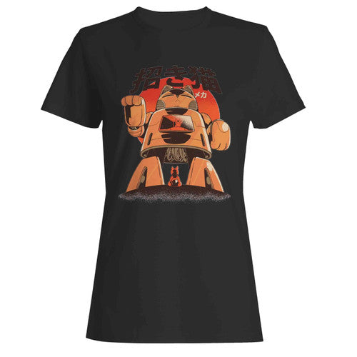 Anime Manga Mech Cat Robot Women's T-Shirt Tee