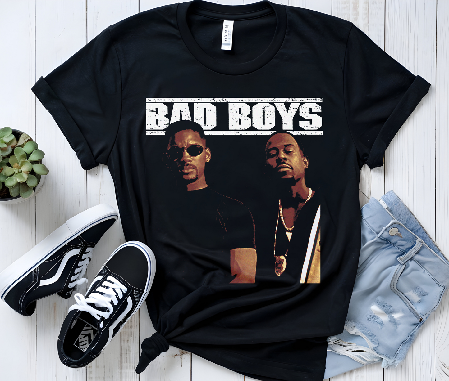 Bad Boys Movie T-Shirt - Iconic 90s Action Comedy Tee - Will Smith & Martin Lawrence Vintage Graphic Shirt - Soft Cotton Fan Apparel