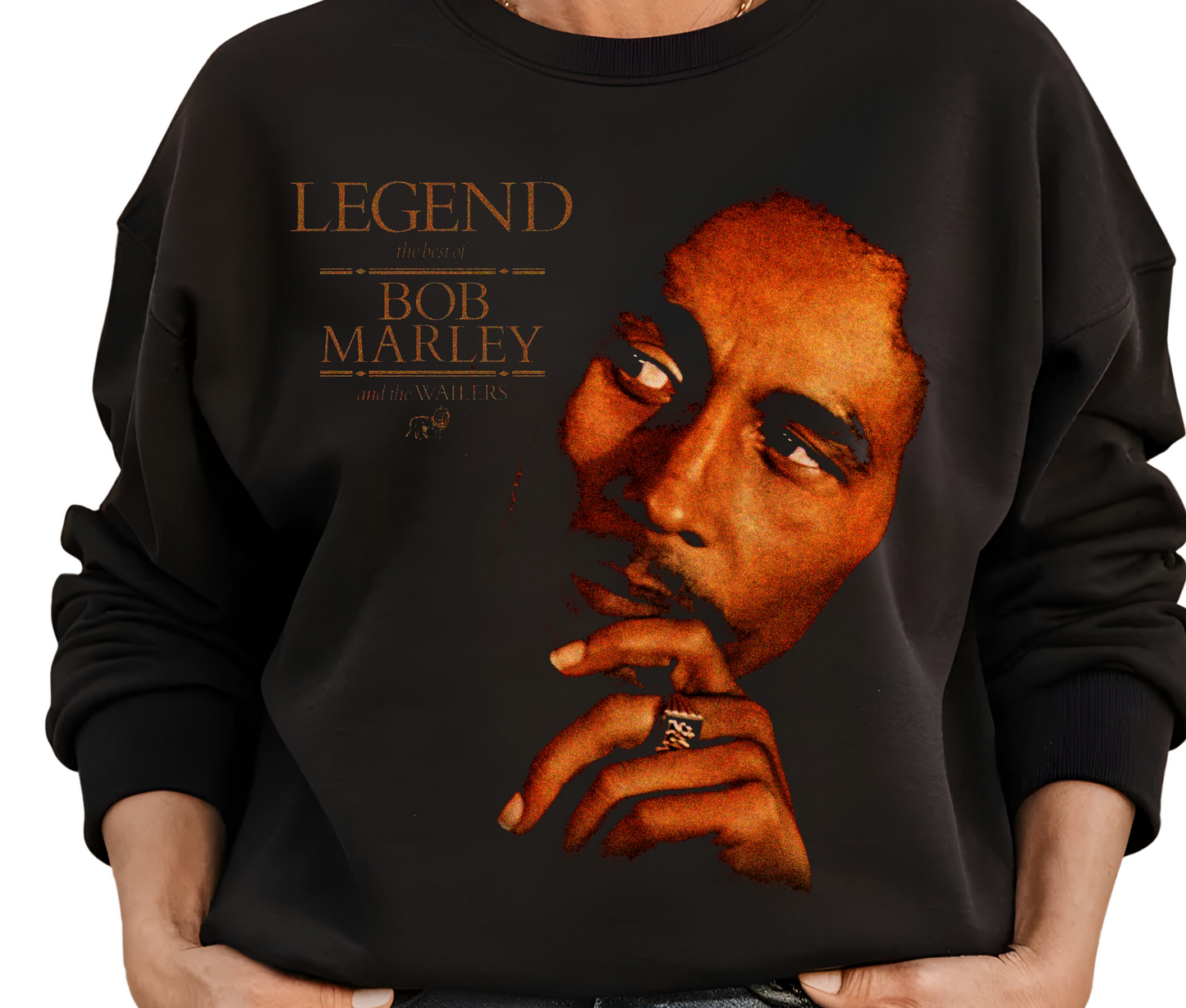Bob Marley Retro 90s Reggae Sweatshirt – Vintage Streetwear Sweater, Iconic Music Artist Apparel