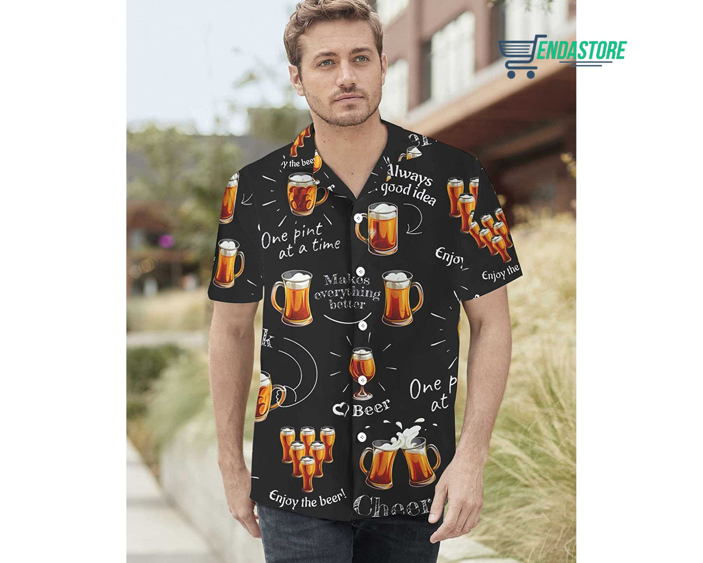 Beer Born To Drink Hawaiian Shirt