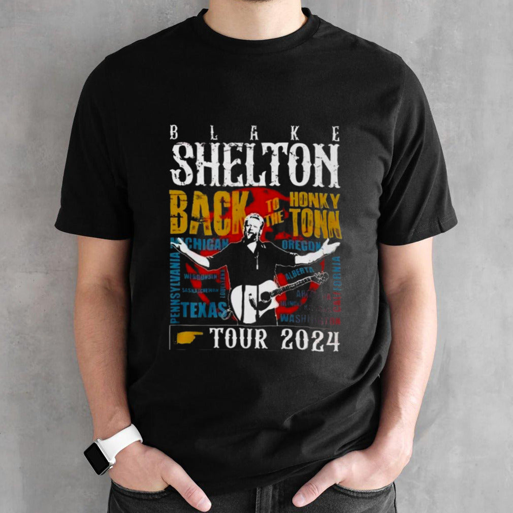 Blake Shelton Back To The Honky Tonk Tour 2024 Shirt