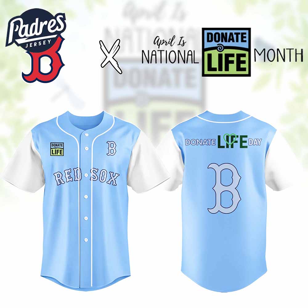 Boston Red Sox MLB x Donate Life Month Personalized Baseball Jersey Outfit - Padres Jersey Oasis: Elevate Your Baseball Style Game