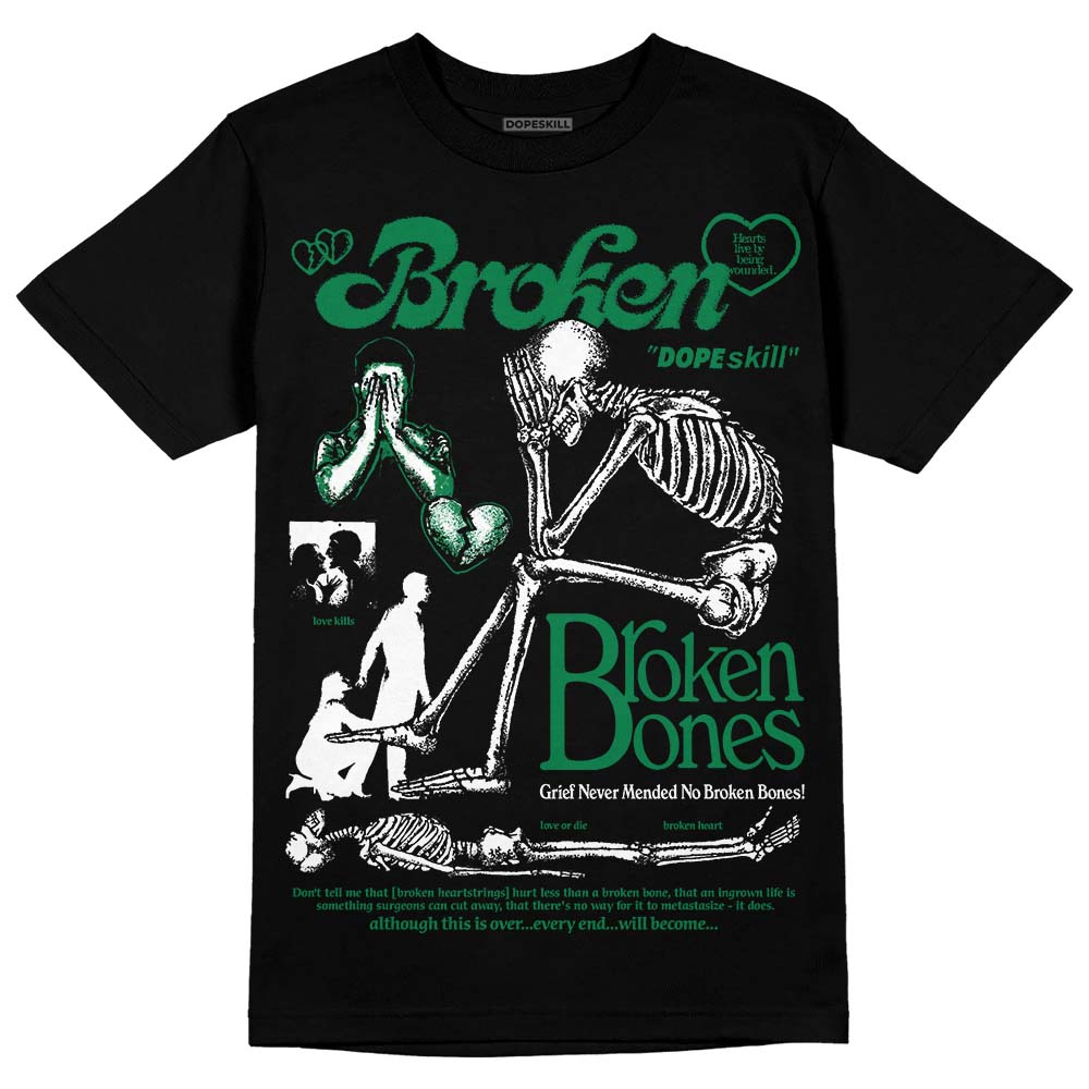 Green Collection DopeSkill T-Shirt Broken Bones Graphic