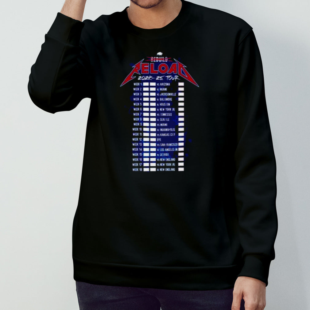 Buffalo Bills Reload 2024-2025 Uk Tour Schedule Magnet Shirt