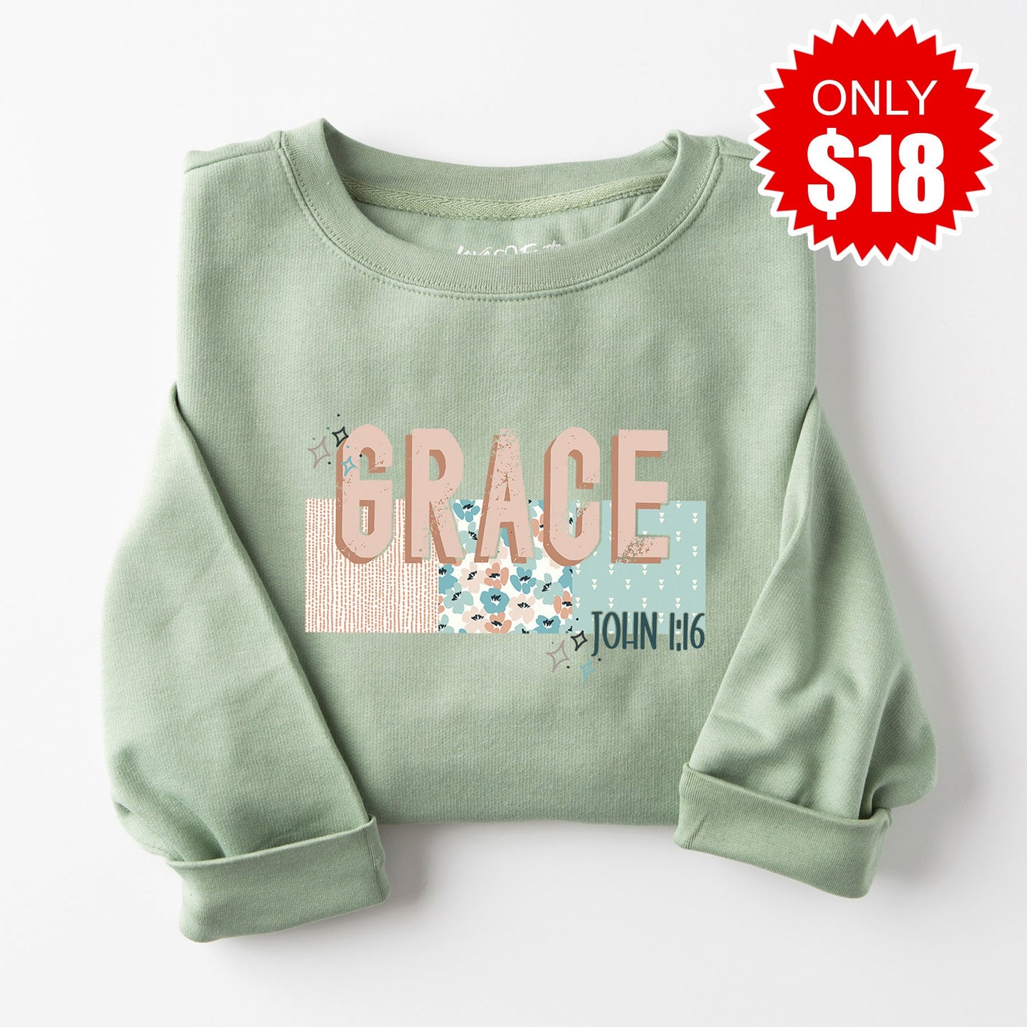 Grace Crewneck Sweatshirt - Heather Sage