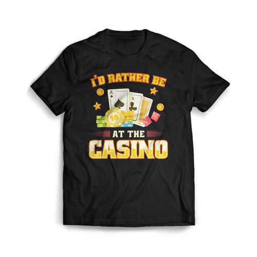 Casino Players Gambling Playing Slot Machines Cards Poker Tournament Lover Men's T-Shirt Tee