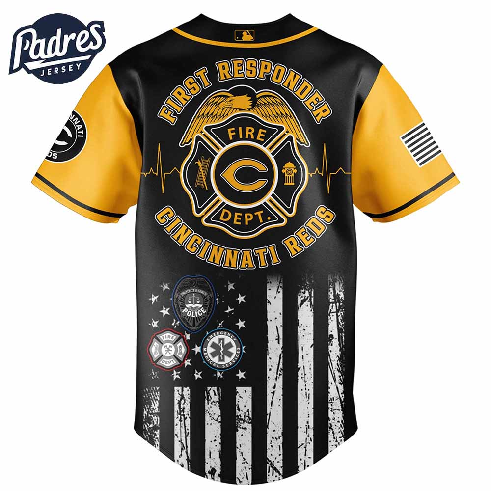 Cincinnati Reds MLB x First Responders Baseball Jersey - Padres Jersey Oasis: Elevate Your Baseball Style Game