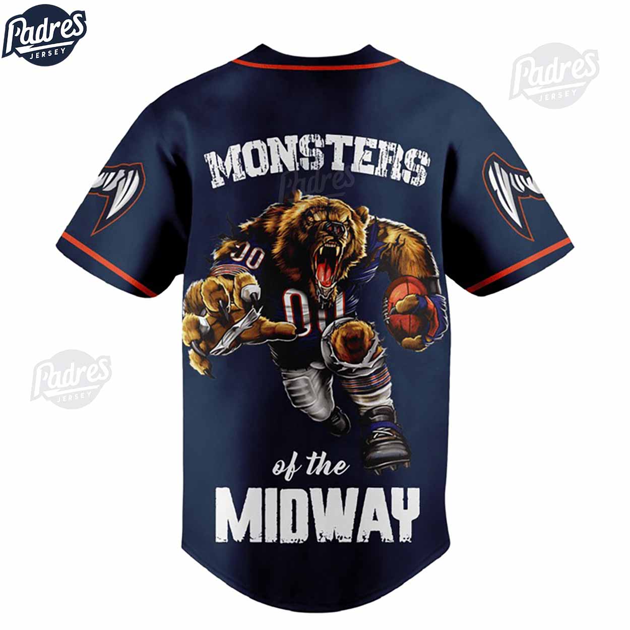 Custom Chicago Bears Monsters Of The Midway Baseball Jersey - Padres Jersey Oasis: Elevate Your Baseball Style Game