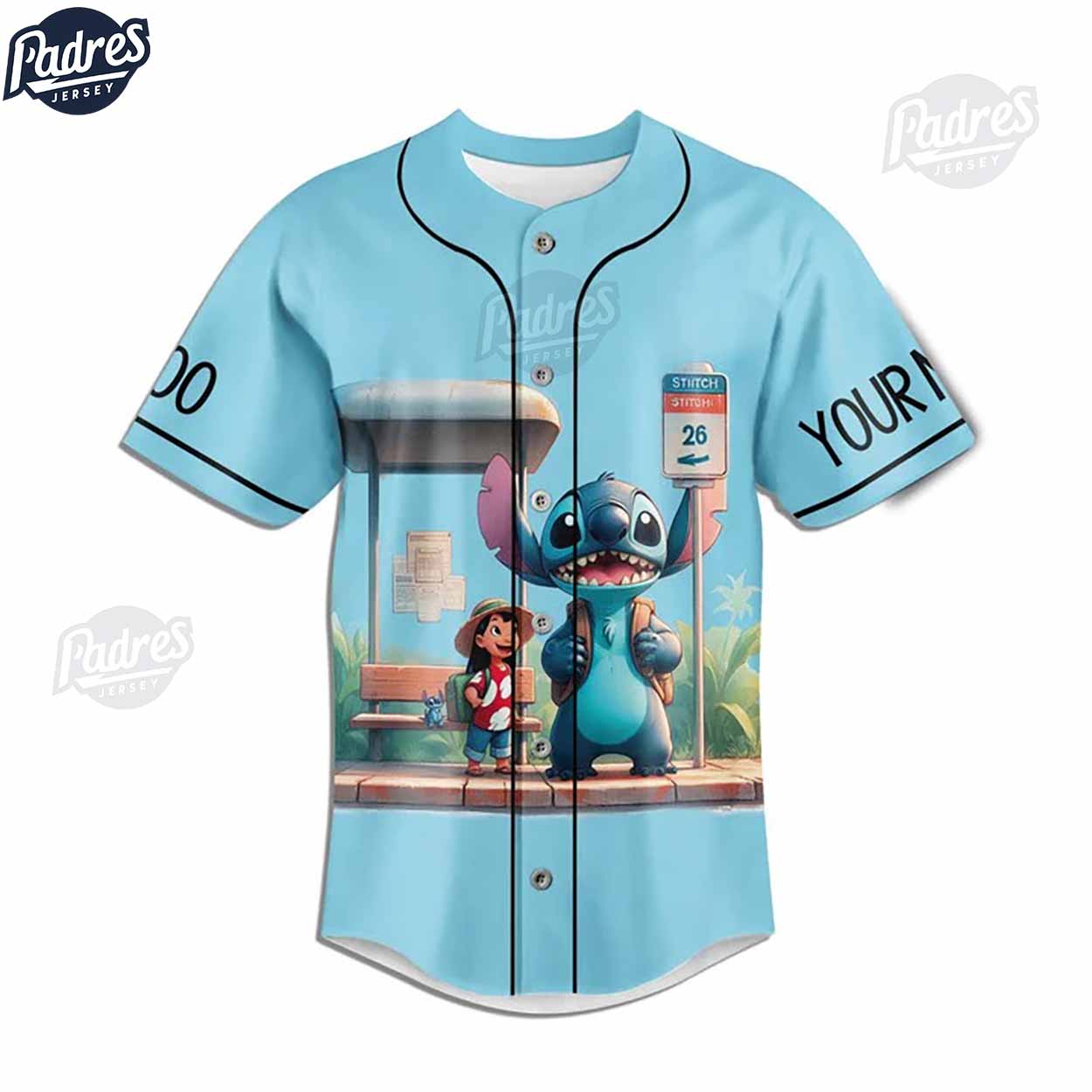 Custom Lilo & Stitch Back To School Baseball Jersey - Padres Jersey Oasis: Elevate Your Baseball Style Game
