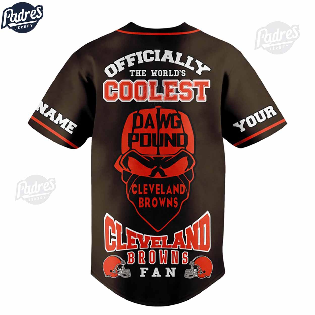 Custom Name Cleveland Browns Fan Baseball Jersey - Padres Jersey Oasis: Elevate Your Baseball Style Game