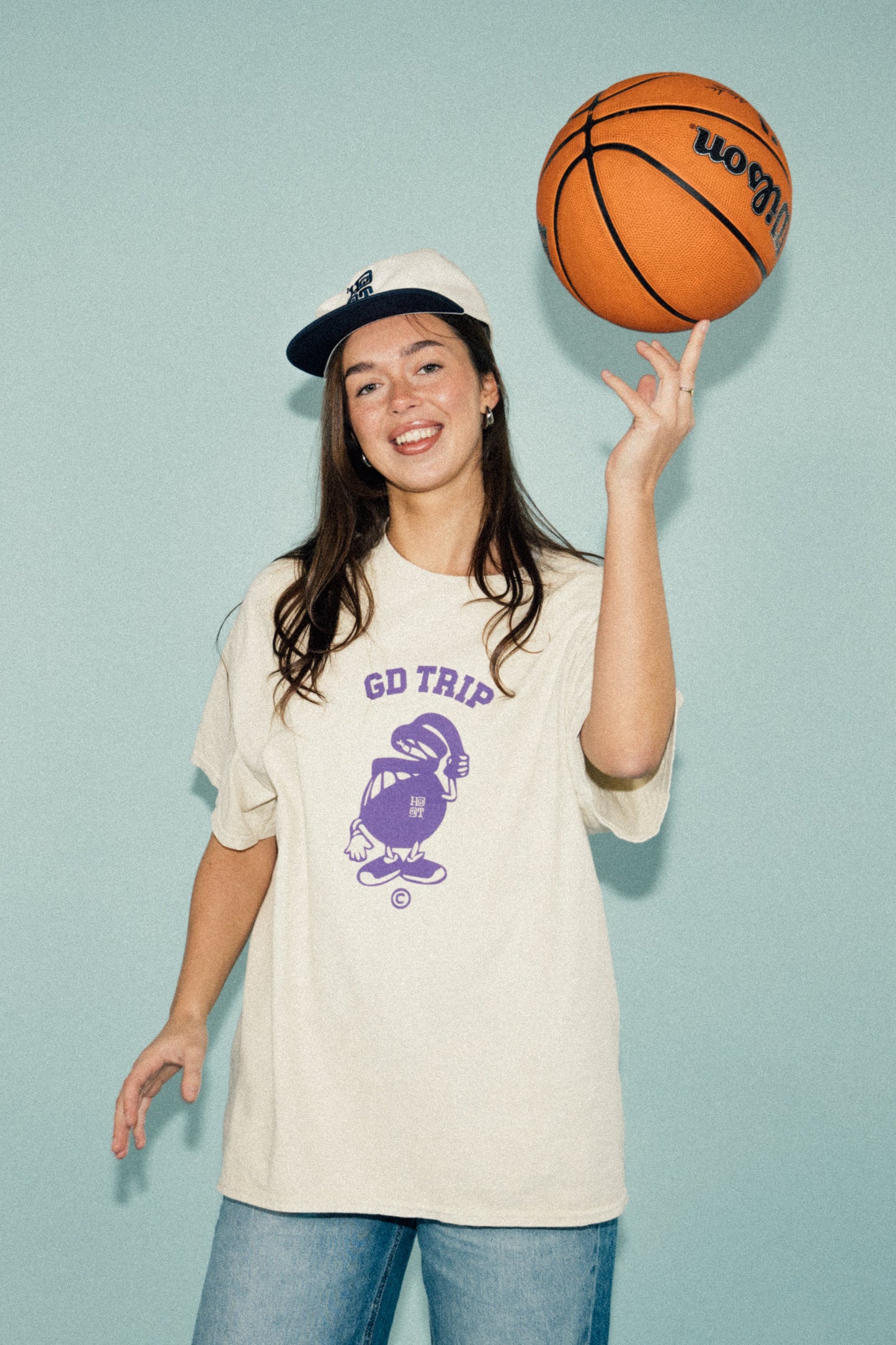 HAVE A GD TRIP 'Skate Club' Vintage Washed Tee - Cream