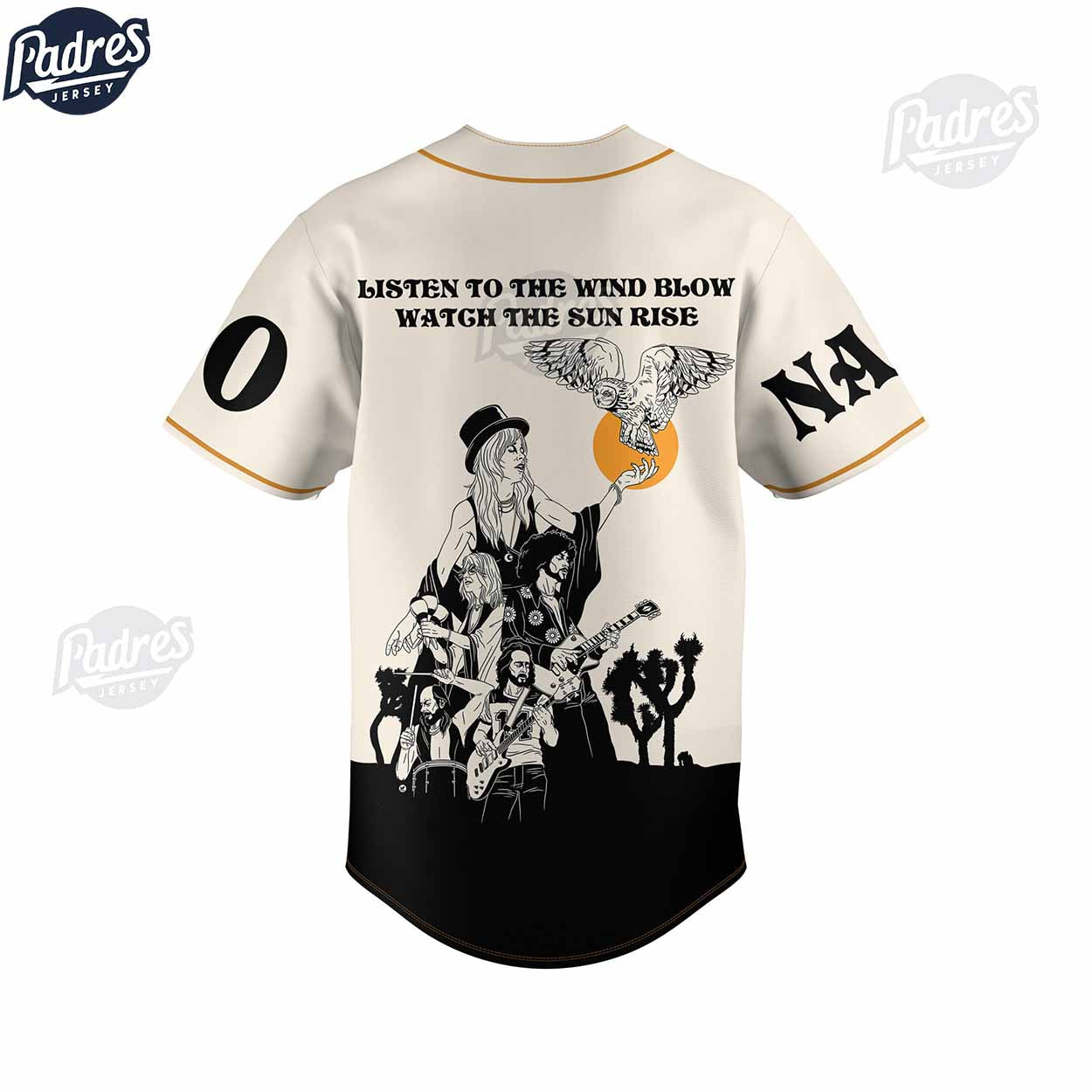 Fleetwood Mac Mac Listen To The Wind Blow Watch The Sun Rise Custom Baseball Jersey Shirt - Padres Jersey Oasis: Elevate Your Baseball Style Game