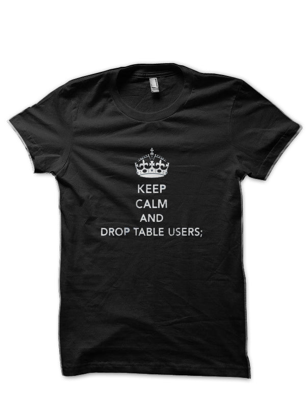 Funny SQL DB Black T-Shirt