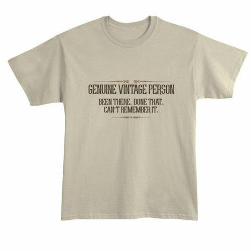 Genuine Vintage Person Man's T-Shirt Tee
