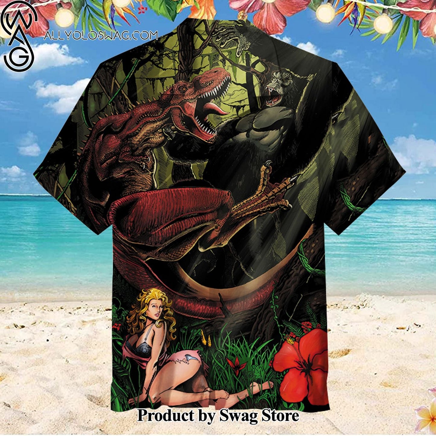 Godzilla x Kong Easy-Care Hawaiian Shirt