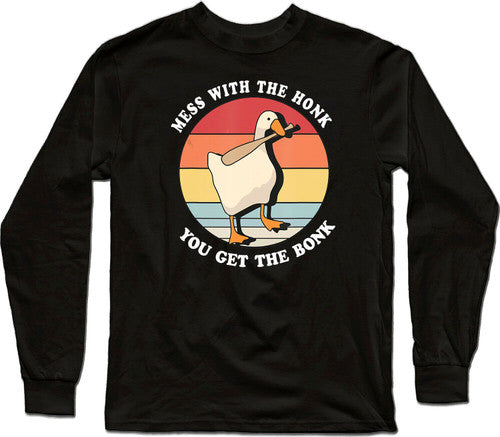 Goose Memes Gifts Mess With The Honk You Get The Bonk Man's T-Shirt Tee