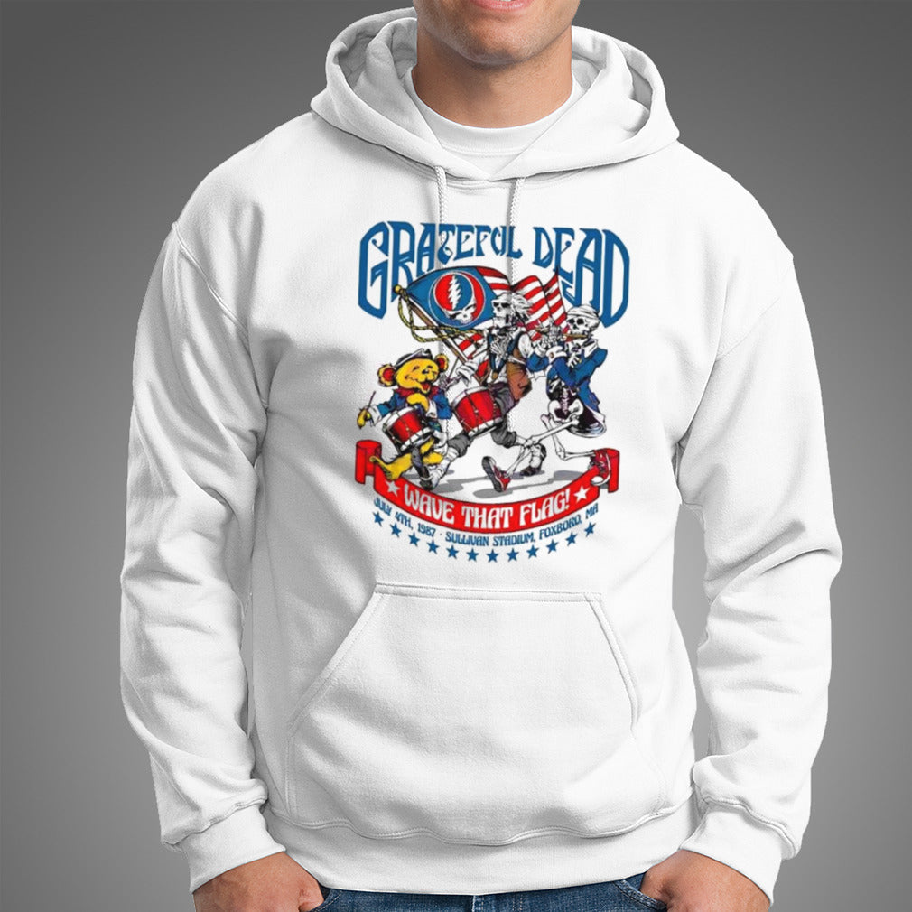 Grateful Dead Wave That Flag Rock On 4th Of July T shirt