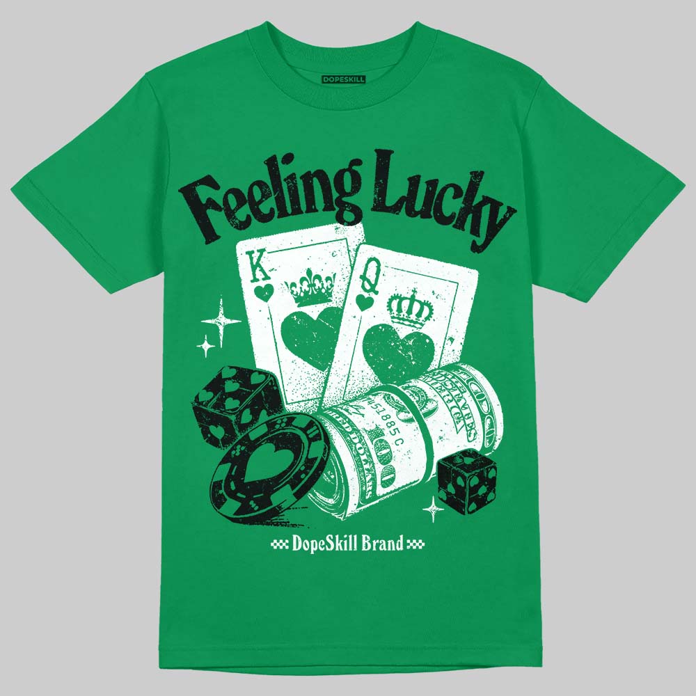 Green Collection DopeSkill T-Shirt Feeling Lucky Graphic
