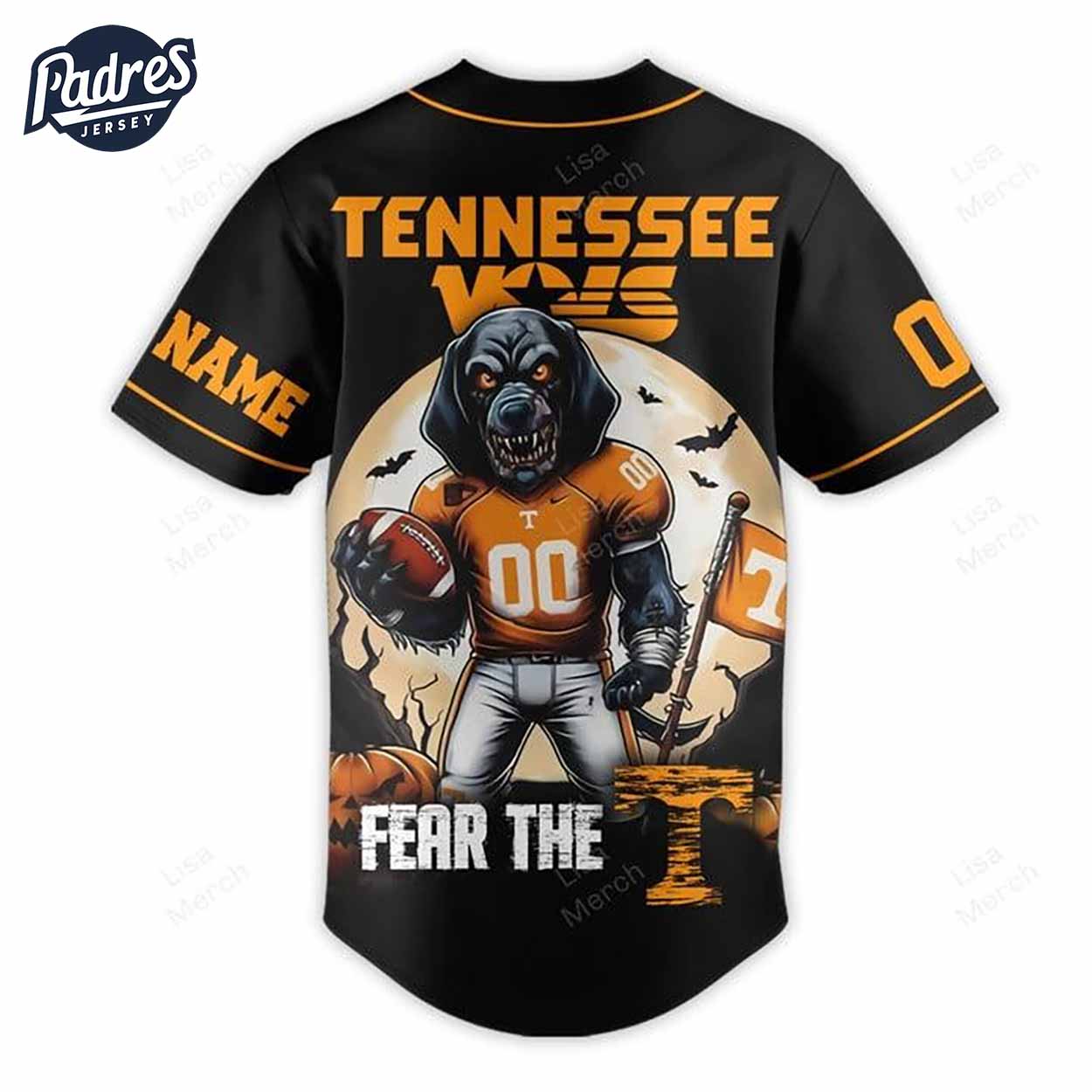 Halloween Tennessee Volunteers Fear The Vols 2024 Football Custom Baseball Jersey - Padres Jersey Oasis: Elevate Your Baseball Style Game