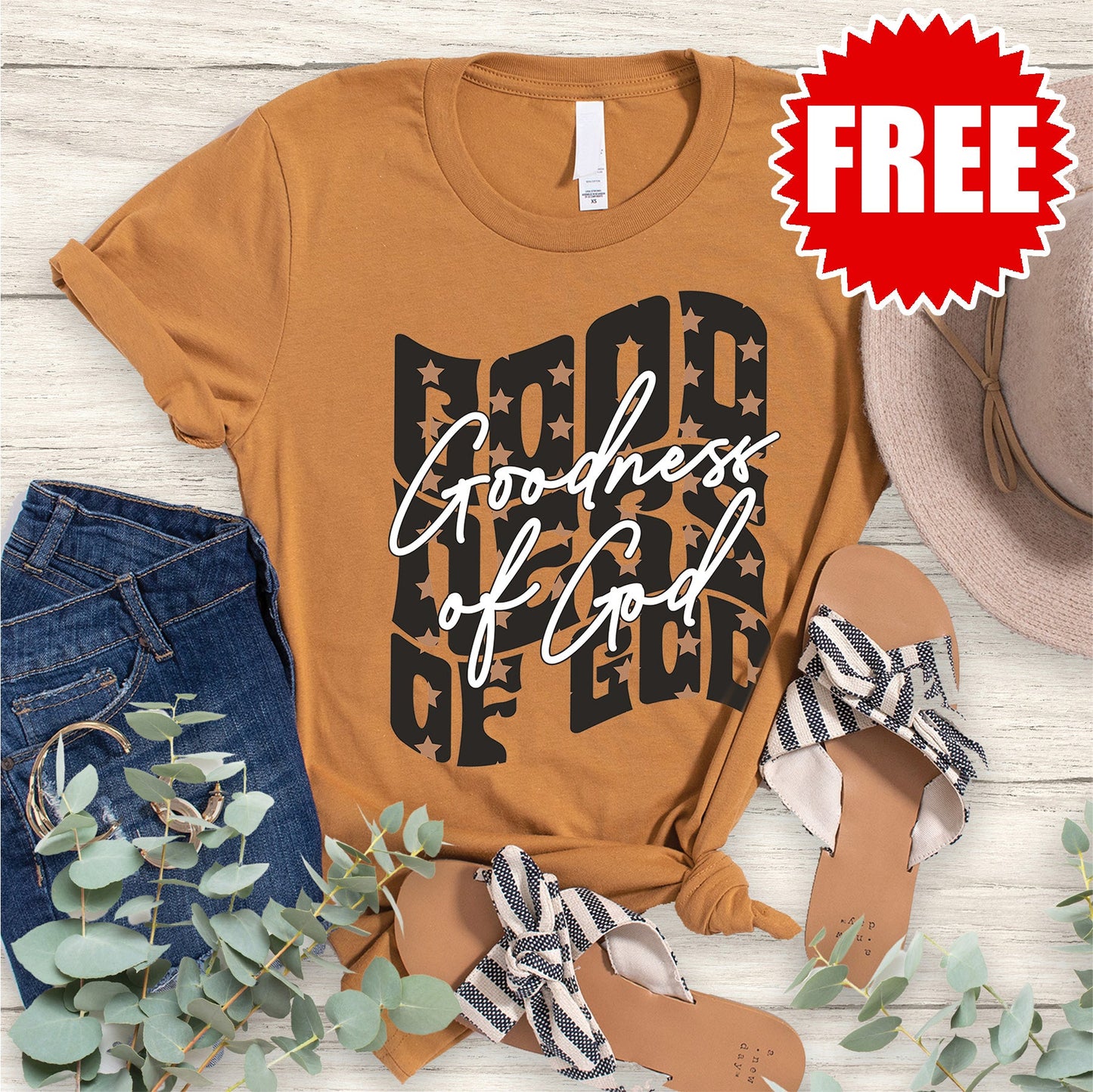 Goodness of God Tee - Heather Toast - 0