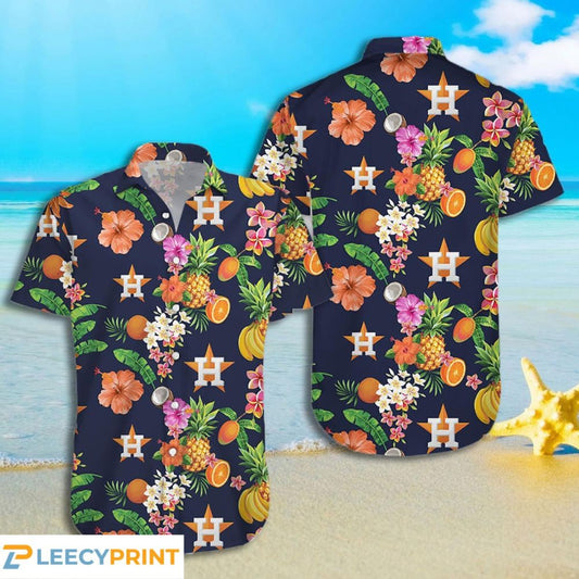 Houston Astros MLB Fruit Tropical Short Sleeves Hawaiian Shirt, Houston Astros Hawaiian Shirt