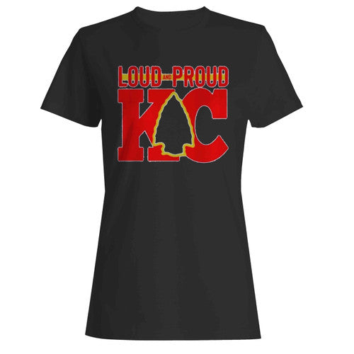 Kansas City Football Loud And Proud Vintage Women's T-Shirt Tee