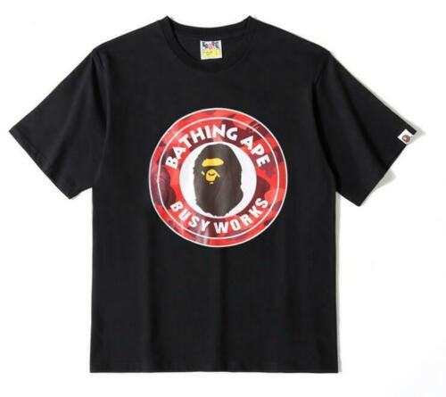 Letter Monkey Head Graphic Bape Man's T-Shirt Tee
