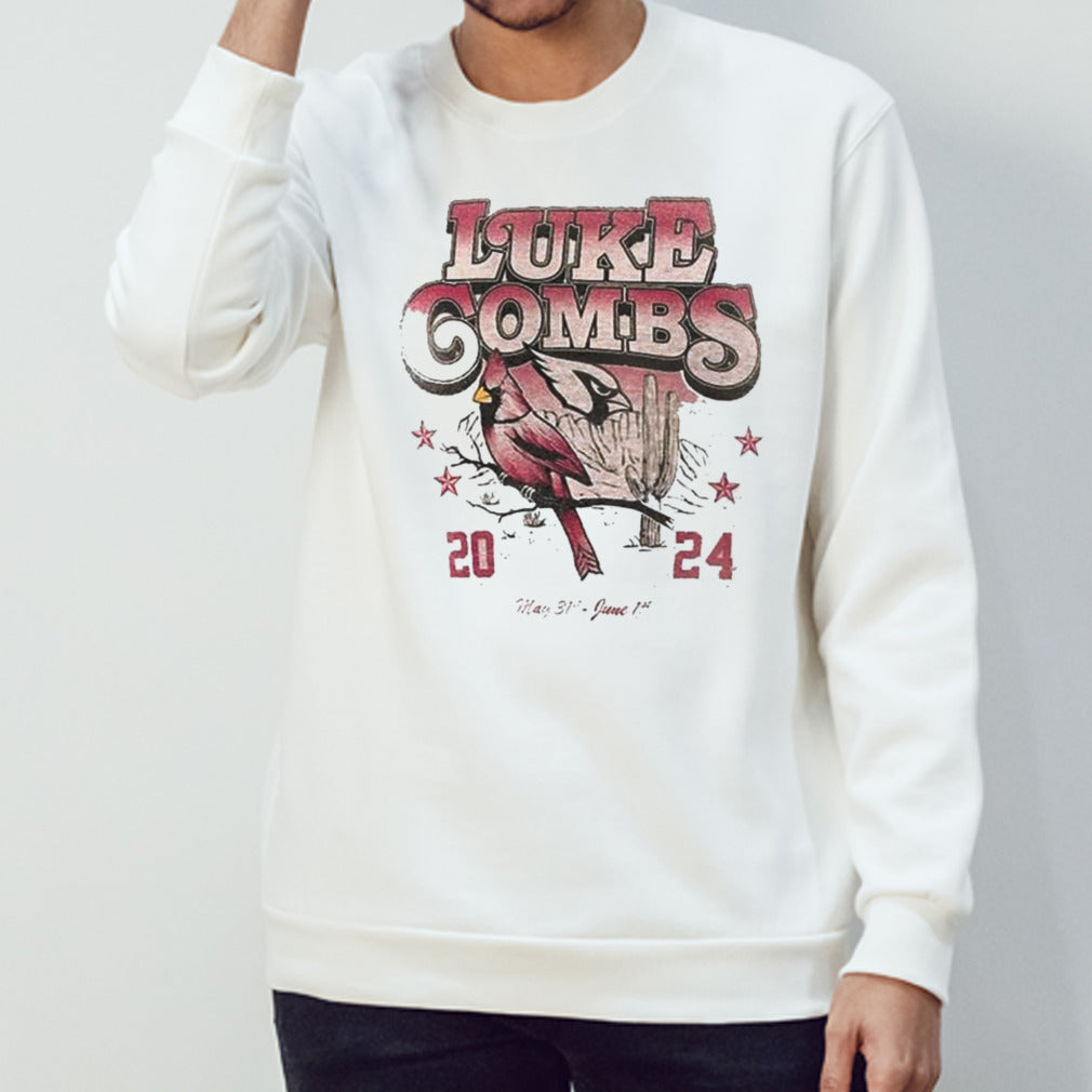 Luke Combs Growin’ Up and Gettin’ Old Tour In Arizona Cardinals 2024 shirt