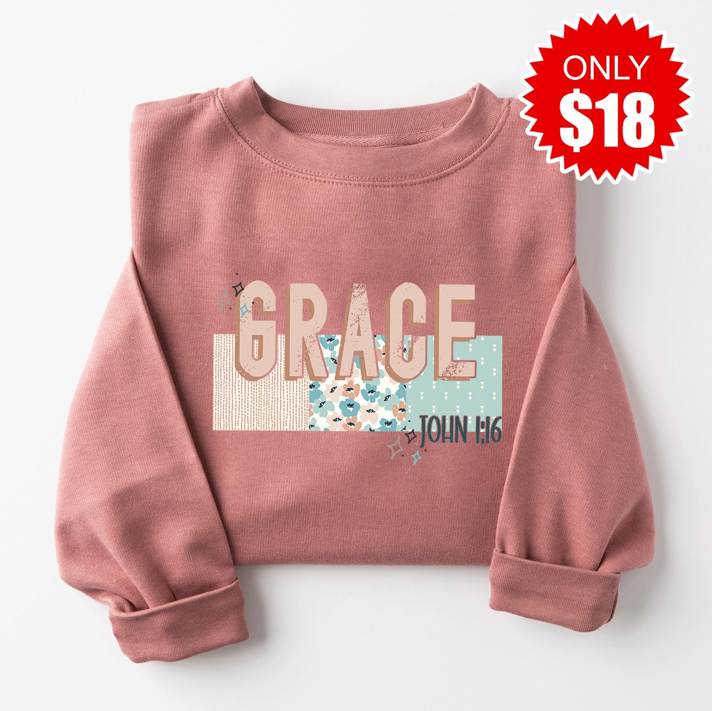 Grace Crewneck Sweatshirt - Heather Mauve