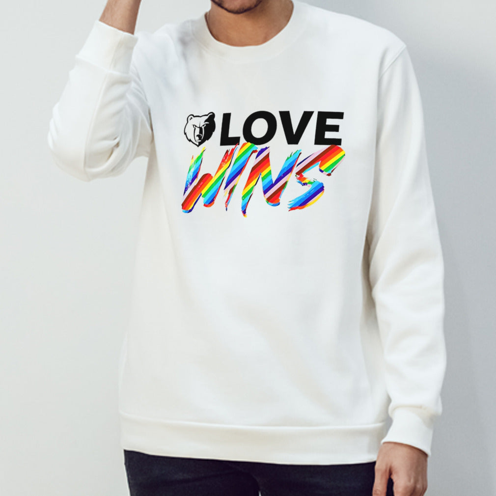 Memphis Grizzlies love wins rainbow pride shirt