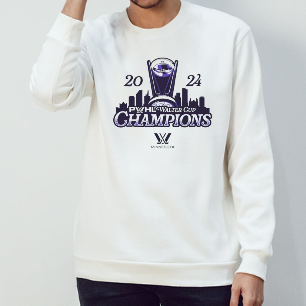 Minnesota PWHL Walter Cup Champions Skyline shirt