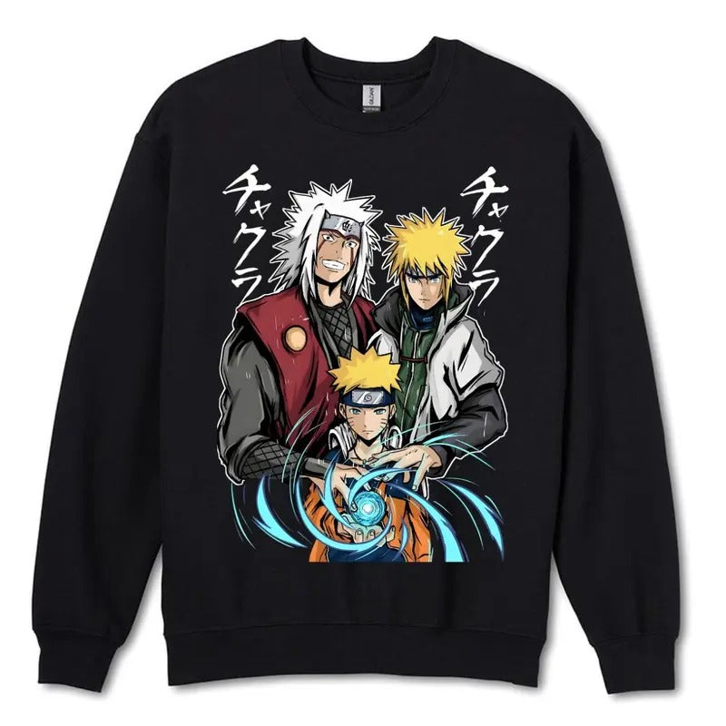 Naruto Rasengan T-shirt & Sweatshirt, Jiraiya Naruto Minato Graphic Tee, Anime & Manga Gifts Sweatshirt, Hoodie, Comfort Colors