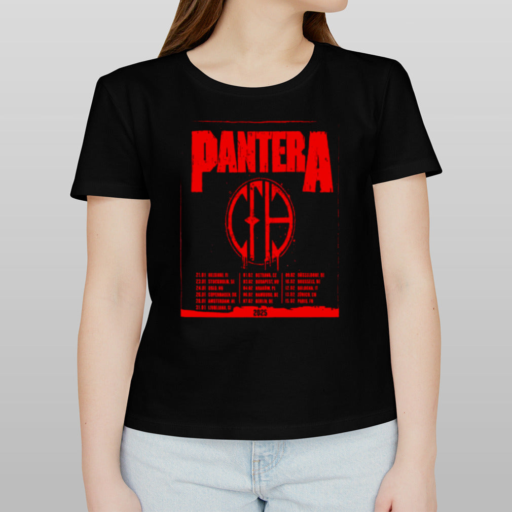 Pantera EU Tour 2025 Schedule List Date Merchandise T-Shirt