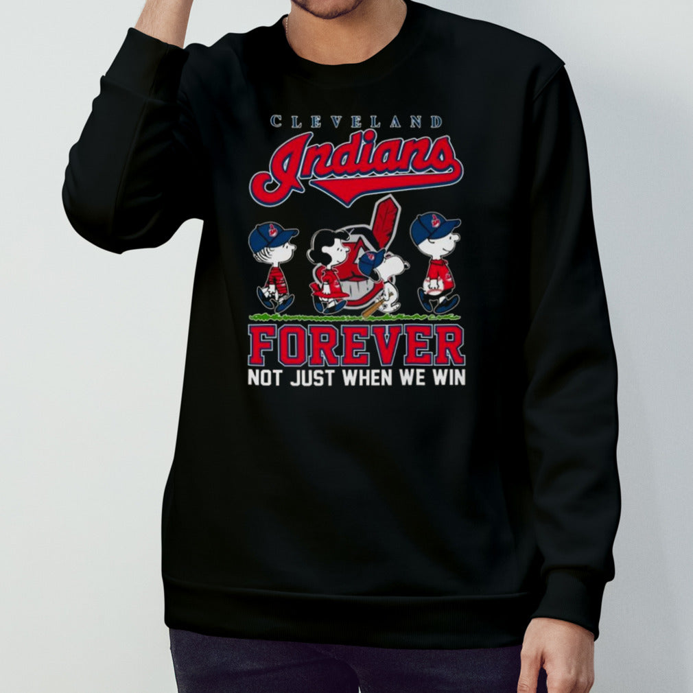 Peanuts Snoopy And Friends Cleveland Indians 2024 Forever Not Just When We Win T-shirt