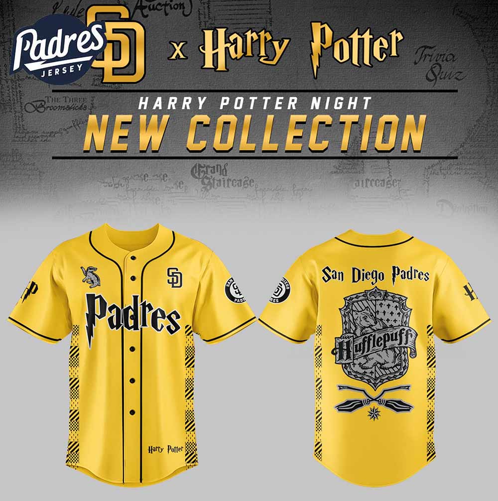 San Diego Padres x Harry Potter Night Hufflepuff House Baseball Jersey - Padres Jersey Oasis: Elevate Your Baseball Style Game