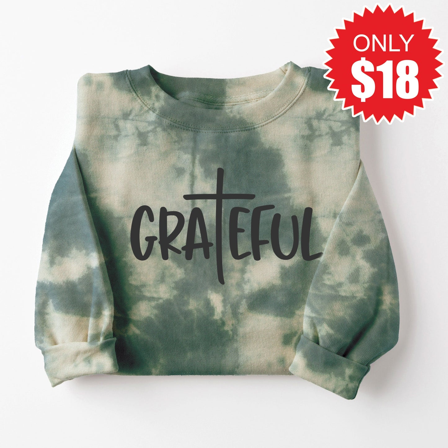 Grateful Sweatshirt - Sapphirine Tie Dye - 18