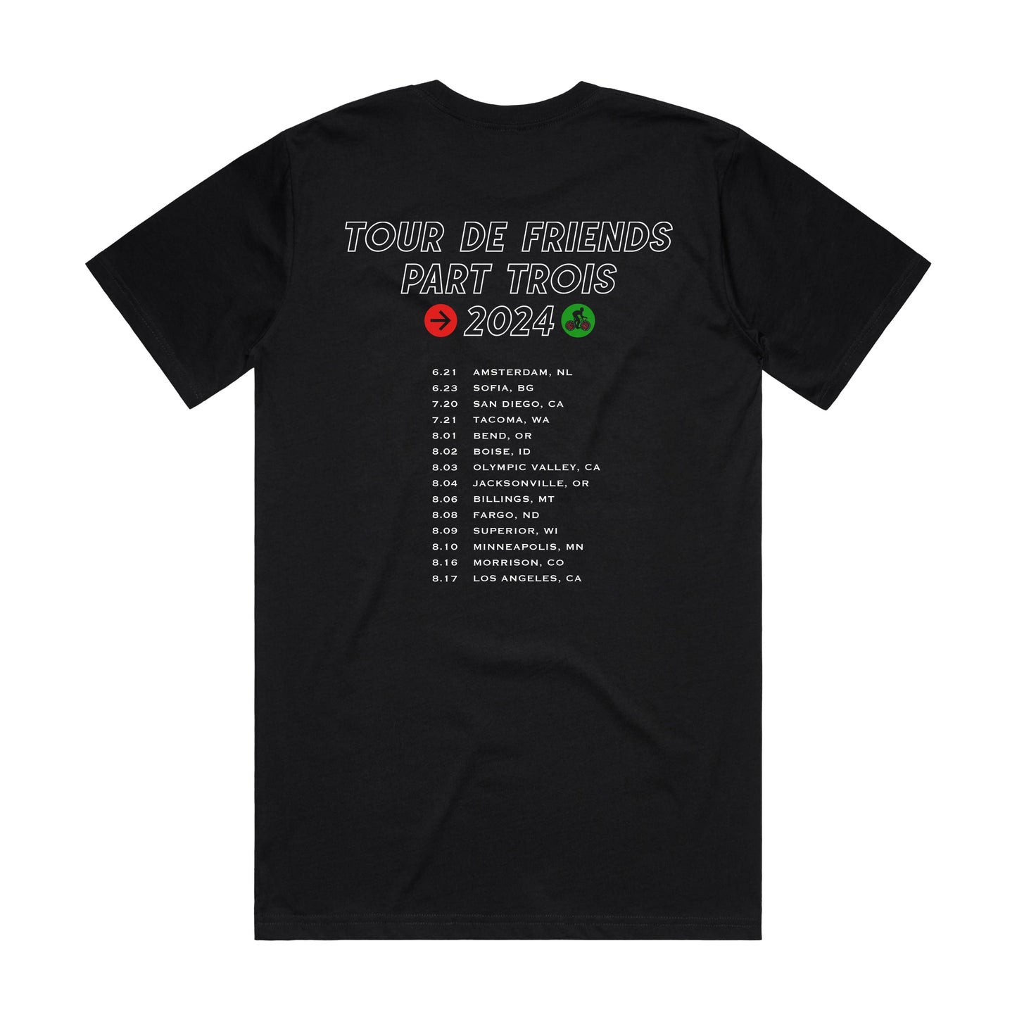 Tour De Friends: Part Trois Tour T-Shirt (Black)