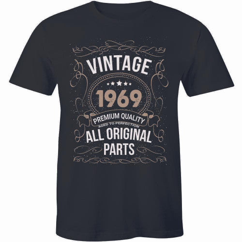 Vintage 1969 All Original Parts 50 Birthday Man's T-Shirt Tee