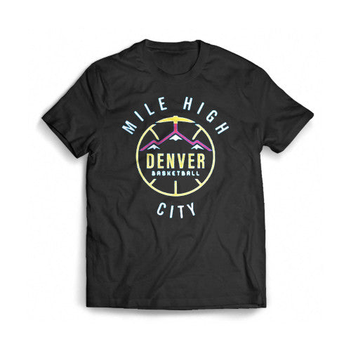 Vintage Denver Basketball Mile Highs City Mens T-Shirt Tee