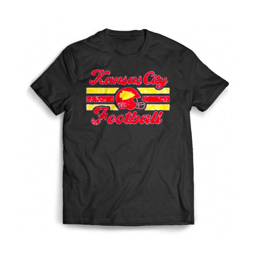 Vintage Kansas City Football Helmet Retro Mens T-Shirt Tee